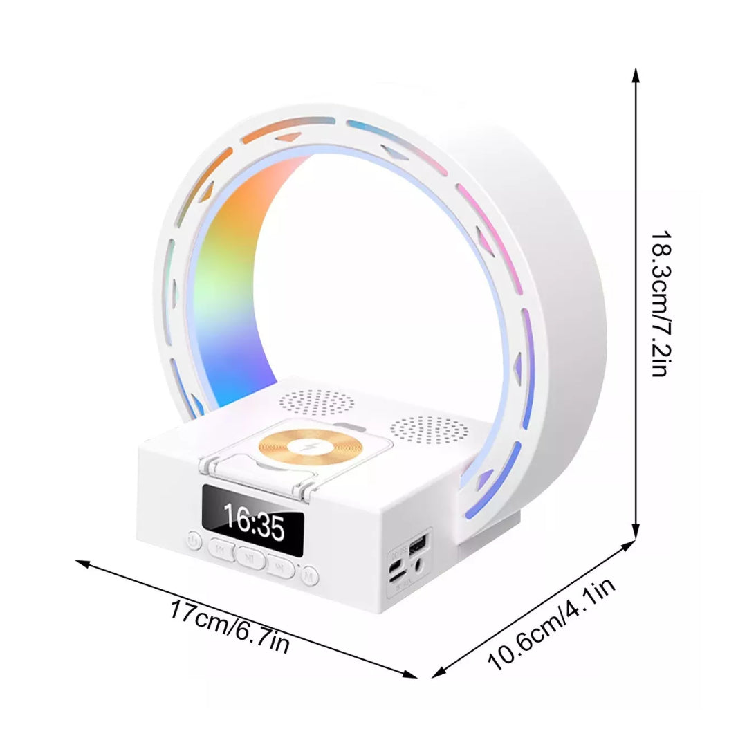 Parlante Bluetooth Despertador Rgb, Cargador Inalámbrico®