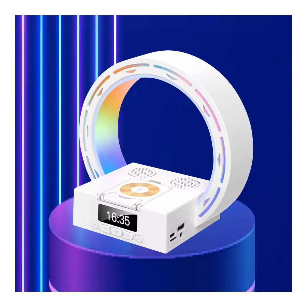 Parlante Bluetooth Despertador Rgb, Cargador Inalámbrico®
