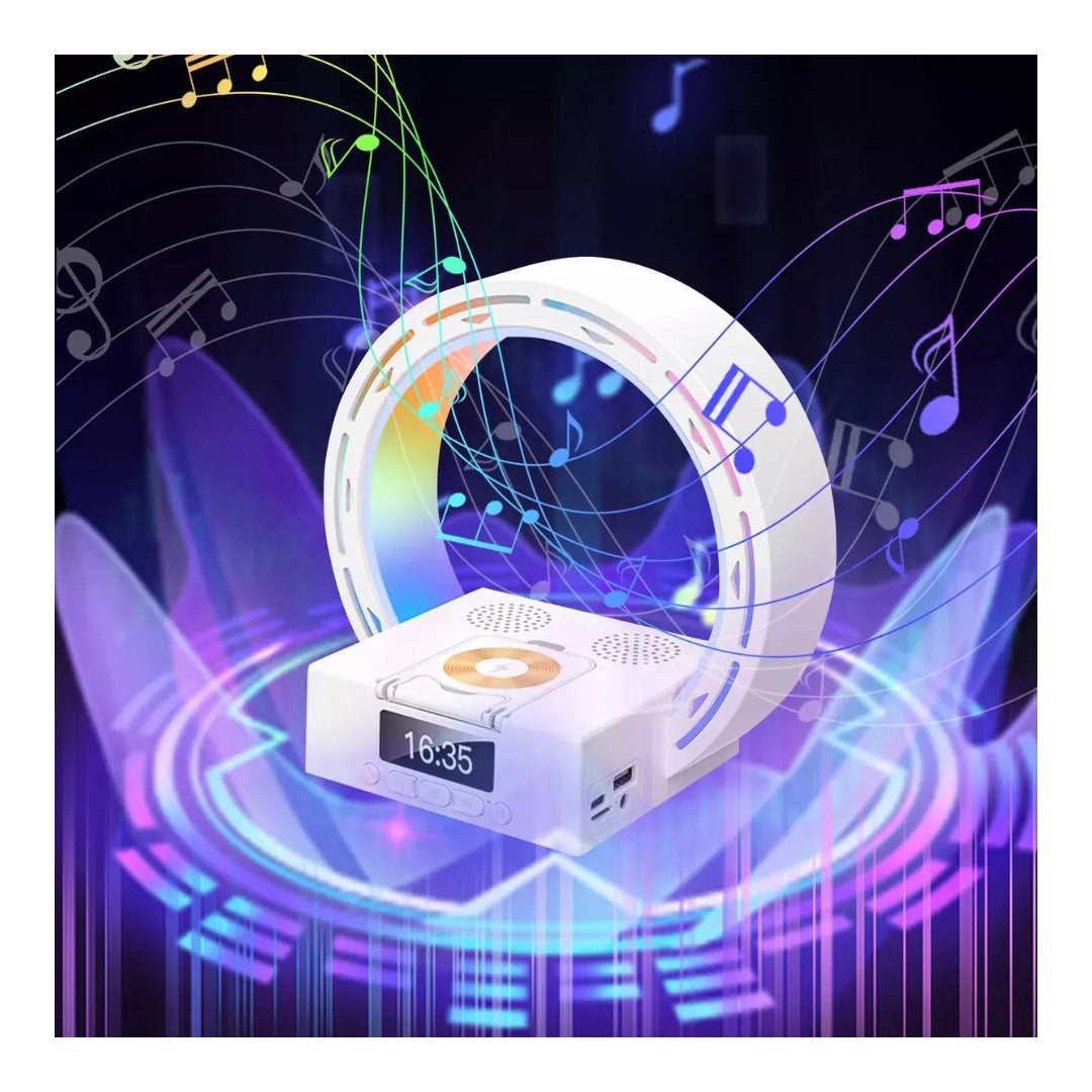 Parlante Bluetooth Despertador Rgb, Cargador Inalámbrico®