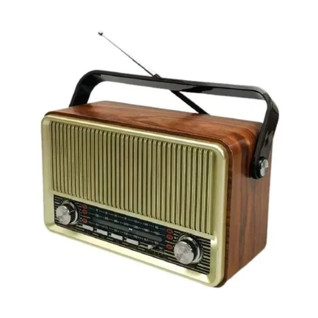 Radio Portátil Retro Am Fm Bluetooth Batería Madera Vintage®