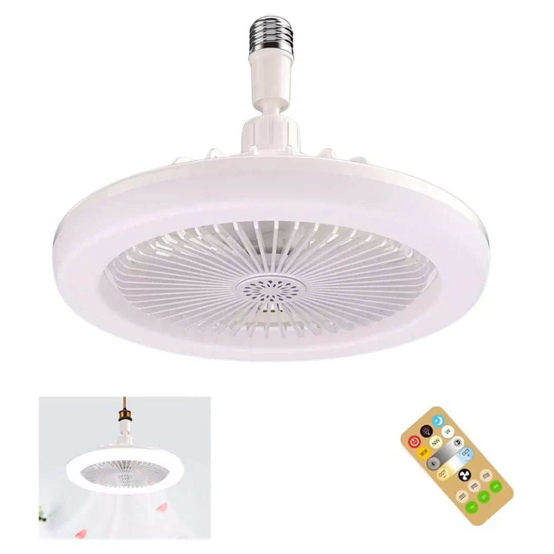 Lampara Led Con Ventilador Incorporado Y Control Remoto ®