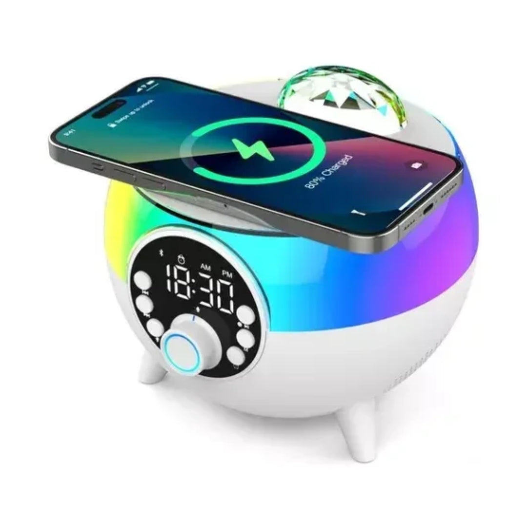 Parlante Bluetooth Con Lámpara Rgb, Cargador Inalámbrico®