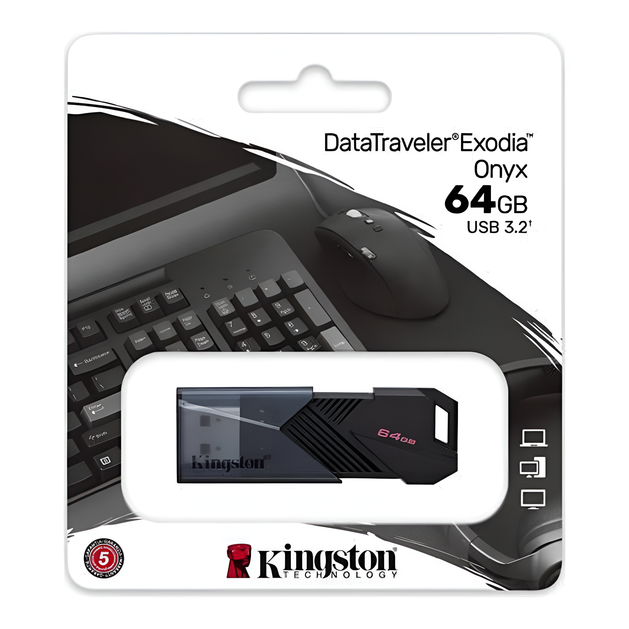 Pendrive Kingston Data Traveler Exodia Onyx 64gb Usb 3.2®