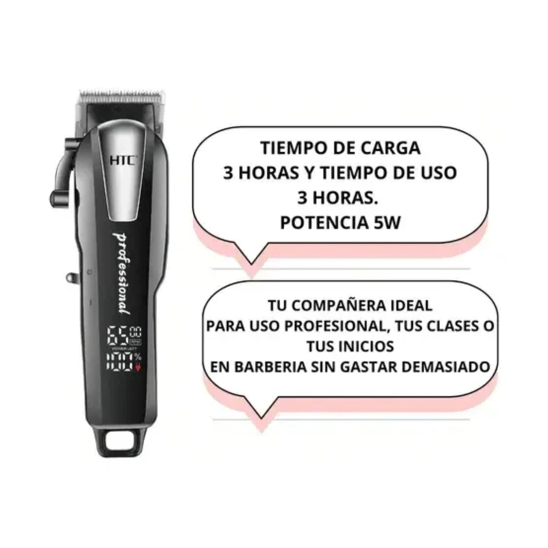 Cortapelo Eléctrico Profesional Htc Ct-8083 Pantalla Lcd 5w®