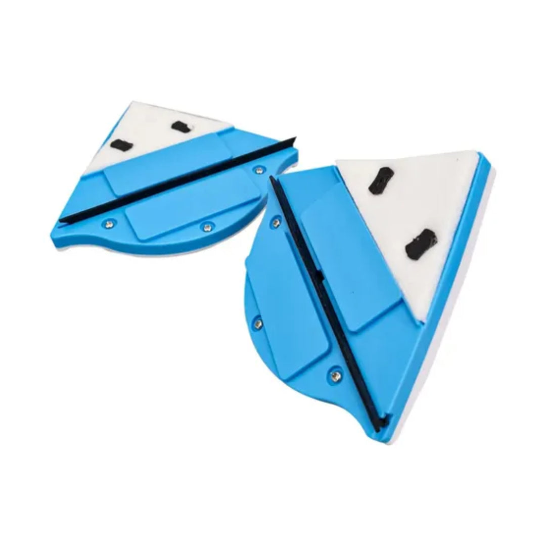 Limpiavidrios Practico Magneticos Triangular Azul Premium®