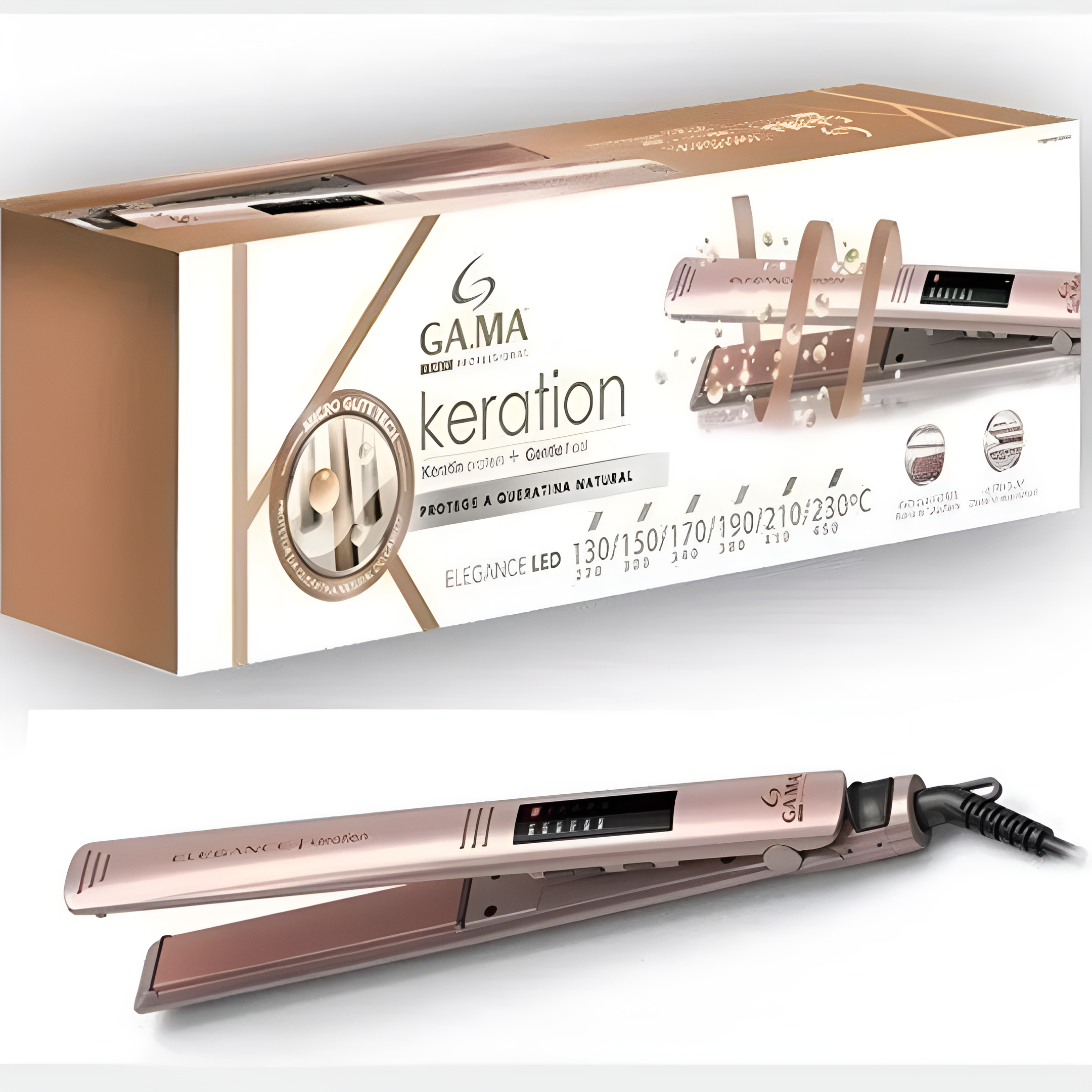 Planchita De Pelo GAMA Italy Elegance Led Keration Rosa 220v®