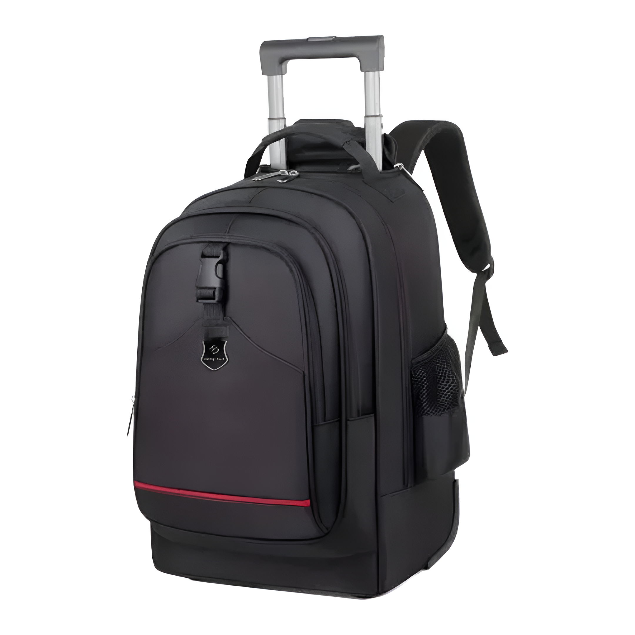 Mochila Con Ruedas Viajera Resistente Tela Oxford Negro®