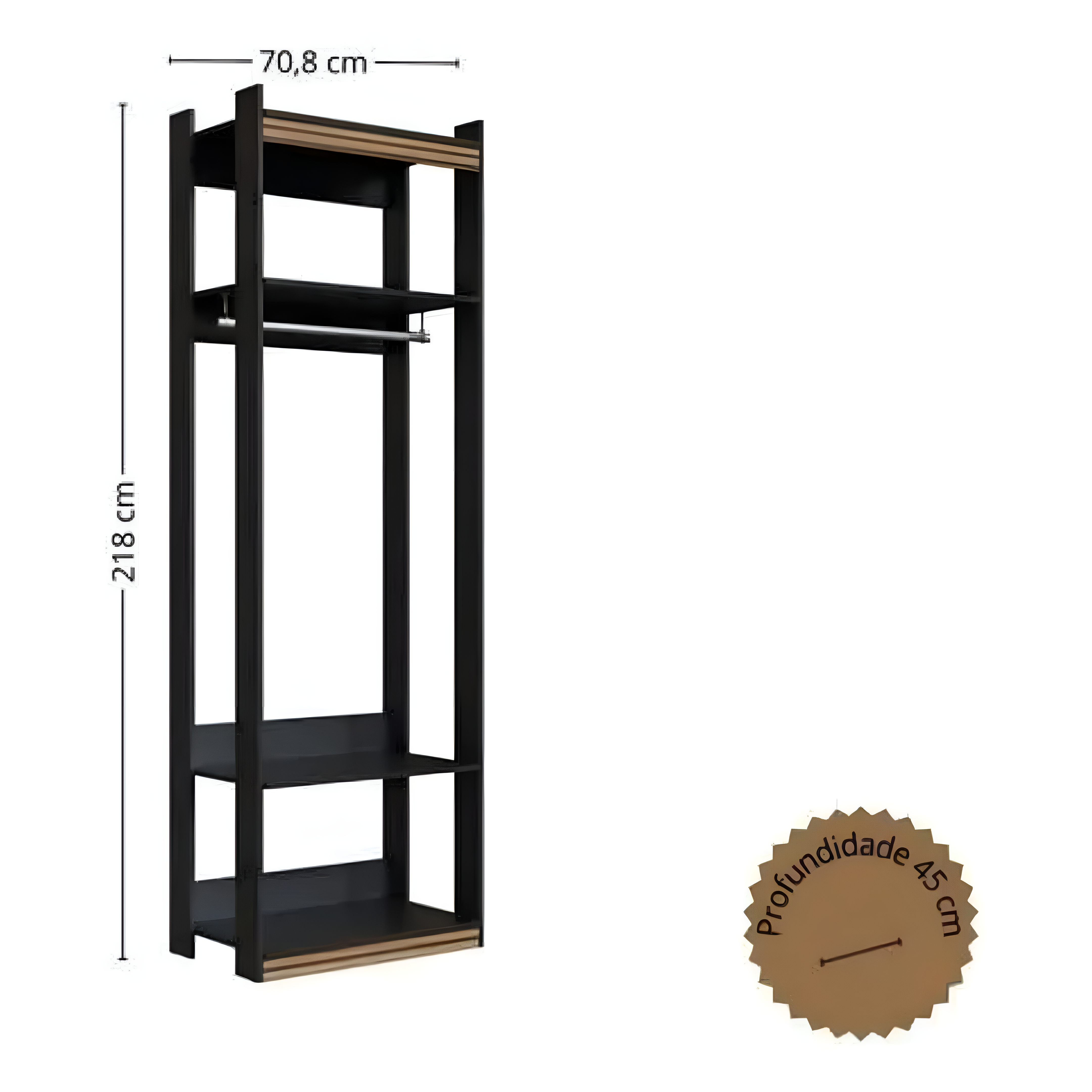 Estantería Multifunción Organizador Hogar 4 Estantes Negro®