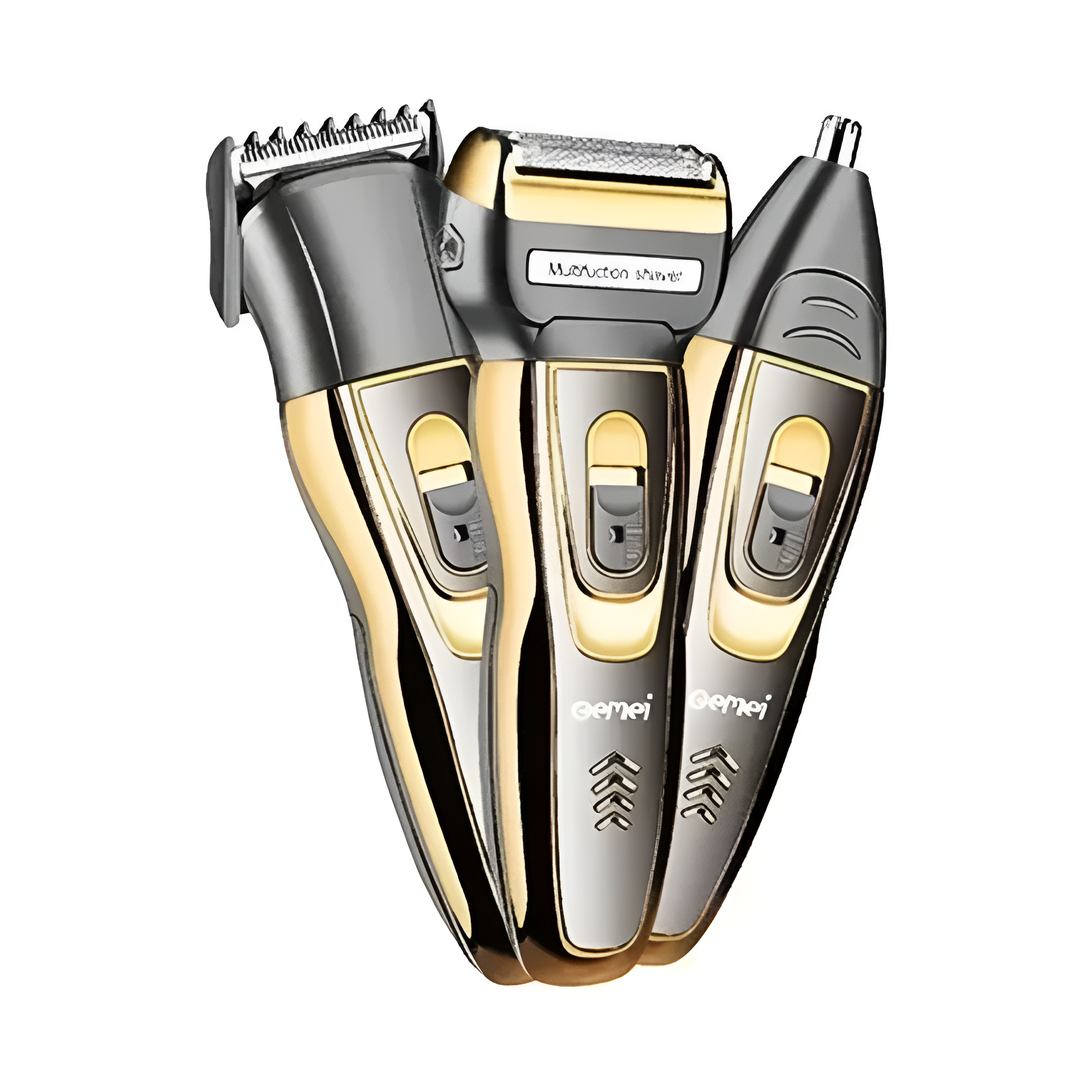 Afeitadora Y Cortadora De Pelo Geemy Gm-595 Negra Y Dorada®