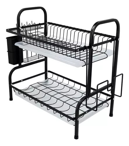 Escurridor De Platos Metálico 2 Niveles Sobre Mesada Indus®