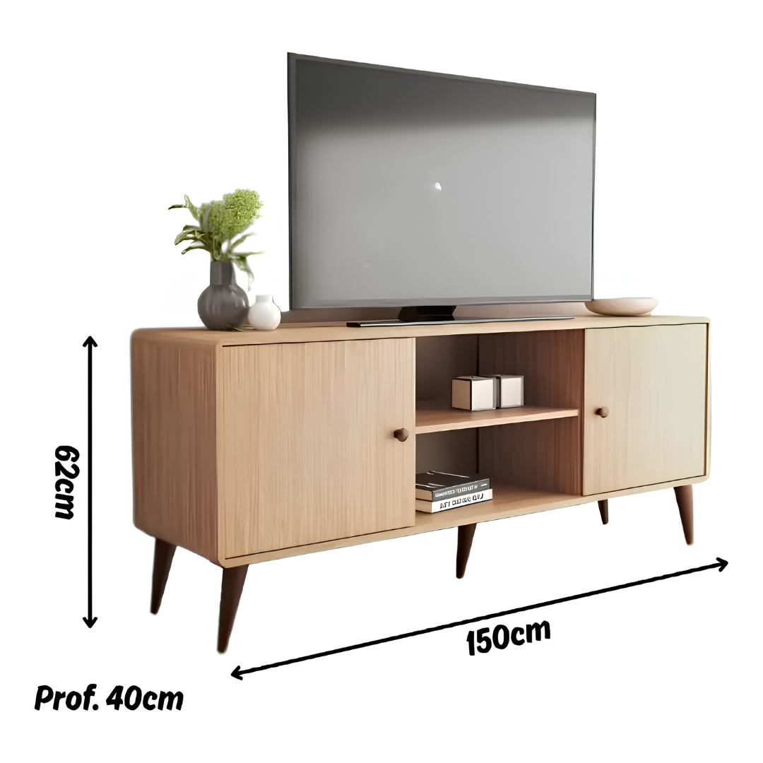 Rack para TV Minimalista Madera MDF Resistente Linea Curve®