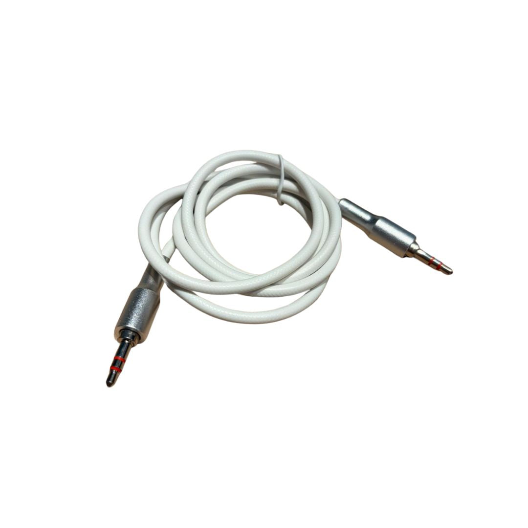 Cable De Audio Compatible Treqa Plug Plug 1 M Stereo Blanco/Negro®