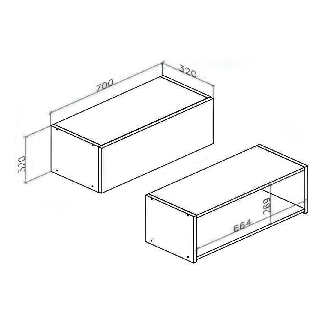 Armario Aéreo de Cocina con 1 Puerta Basculante Rebeca®