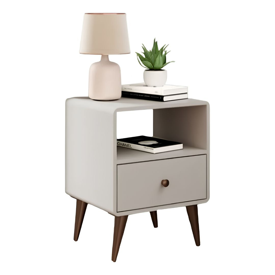 Mesita de Luz Minimalista Madera MDF Resistente Linea Curve®