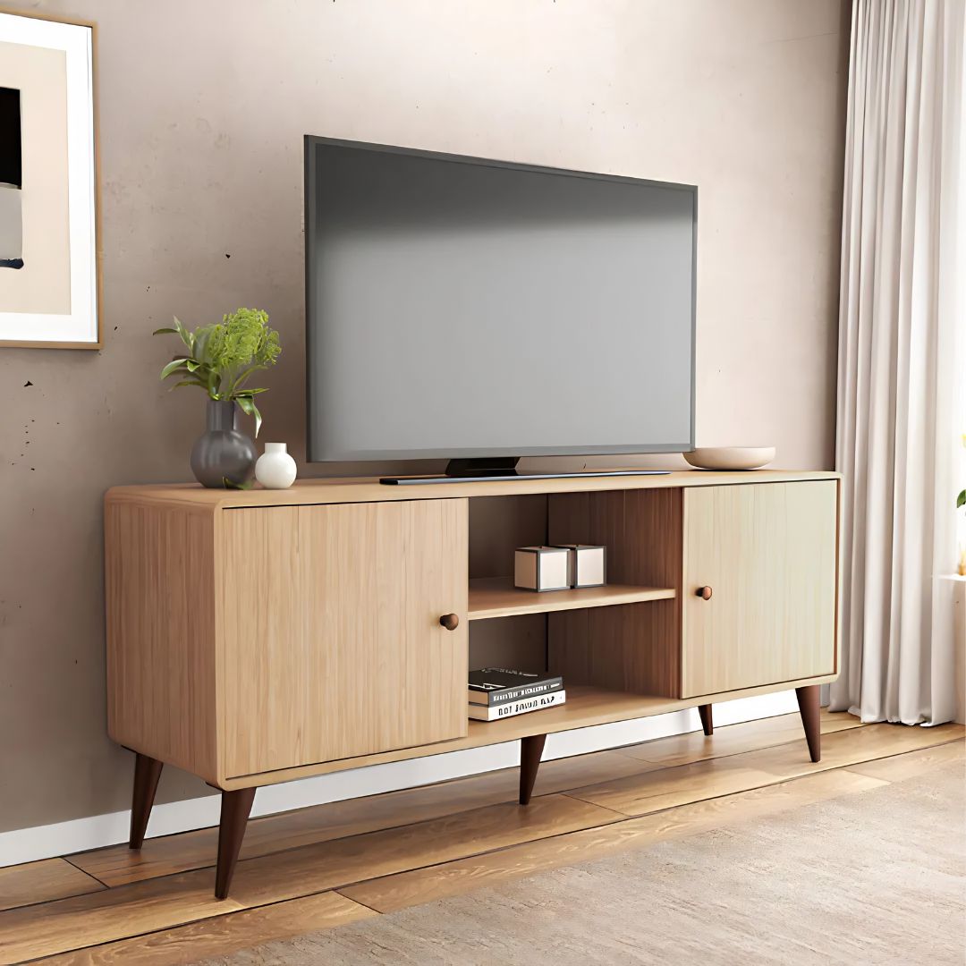 Rack para TV Minimalista Madera MDF Resistente Linea Curve®