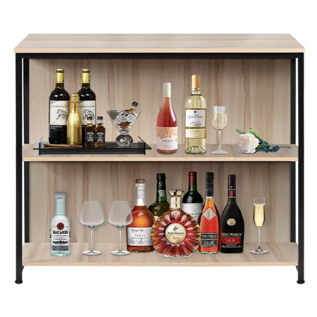 Isla De Cocina Madera Y Hierro 2butacas Miel/blanco Calidad®