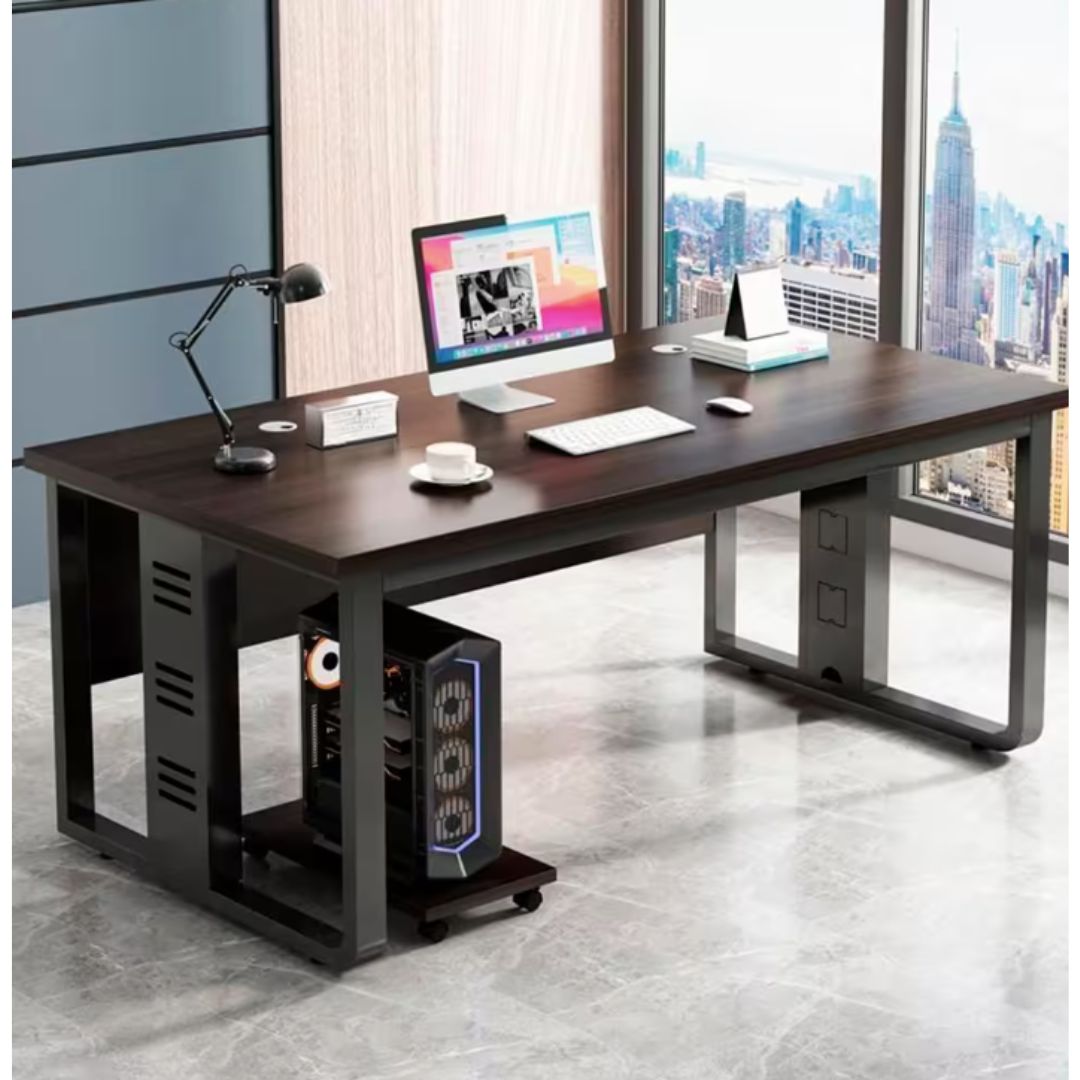 Escritorio De Oficina Comodo Moderno Mdf Y Metal 120x75cm®