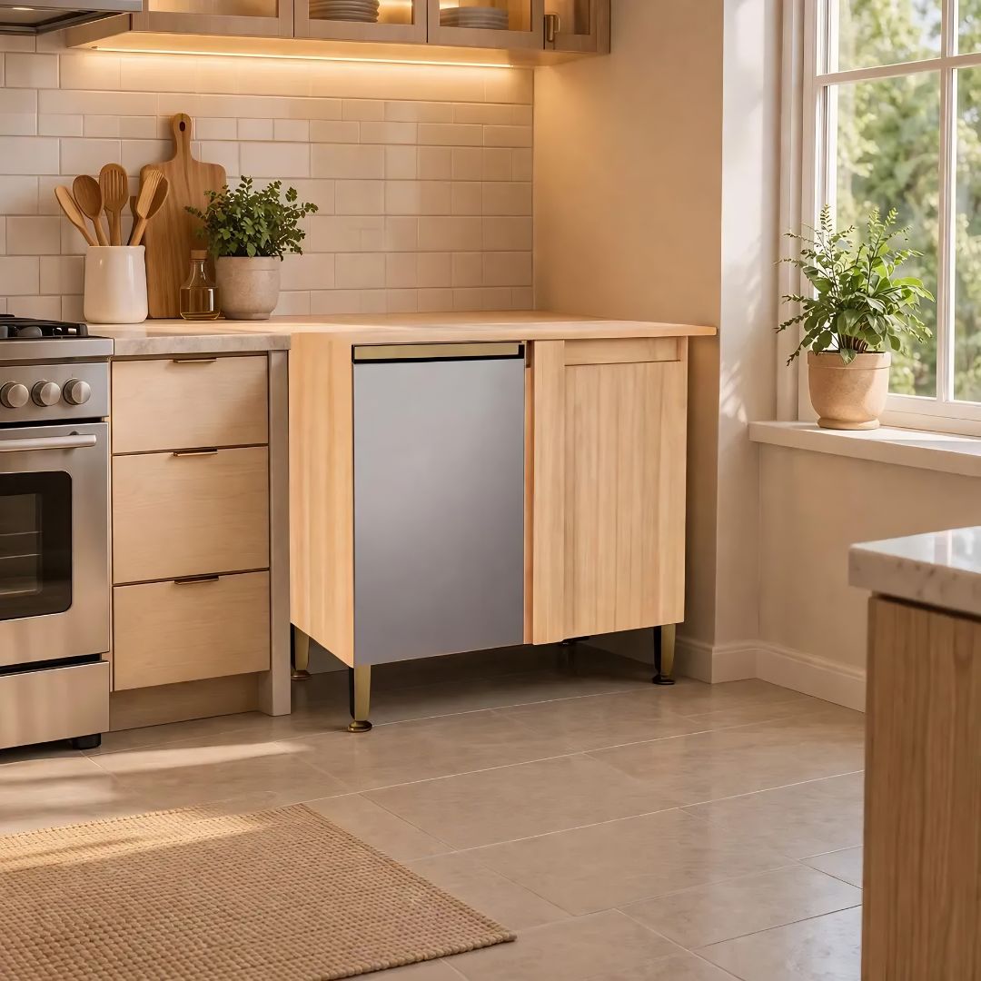 Mueble Bajo Mesada de Cocina 2 Puertas Minimalista Madera Mdp®