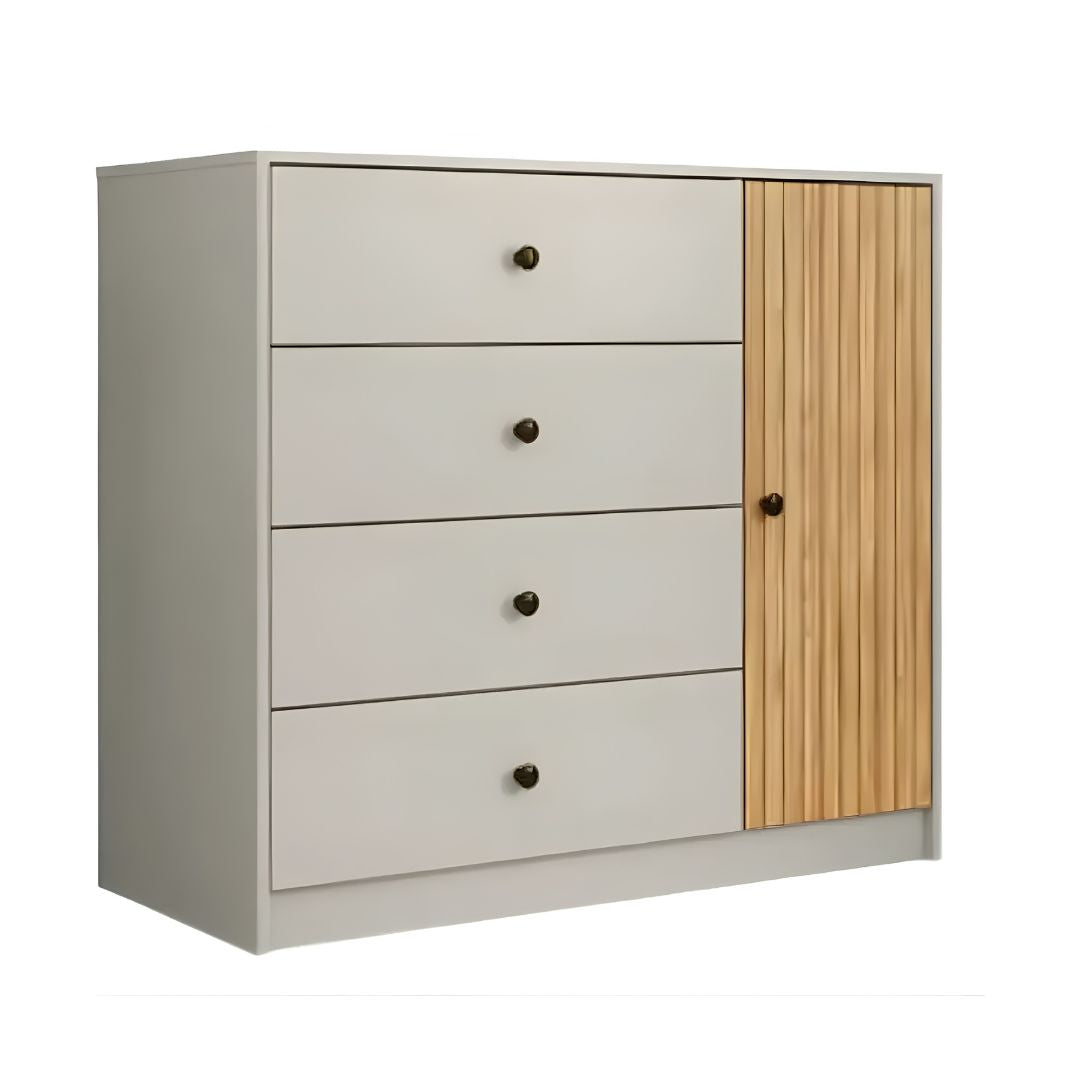Cómoda Riscado 4 Cajones y 1 Puerta Living Calidad Premium®