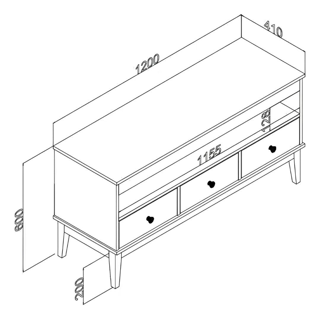 Rack para TV Estilo Colonial Living Material Premium Resist®