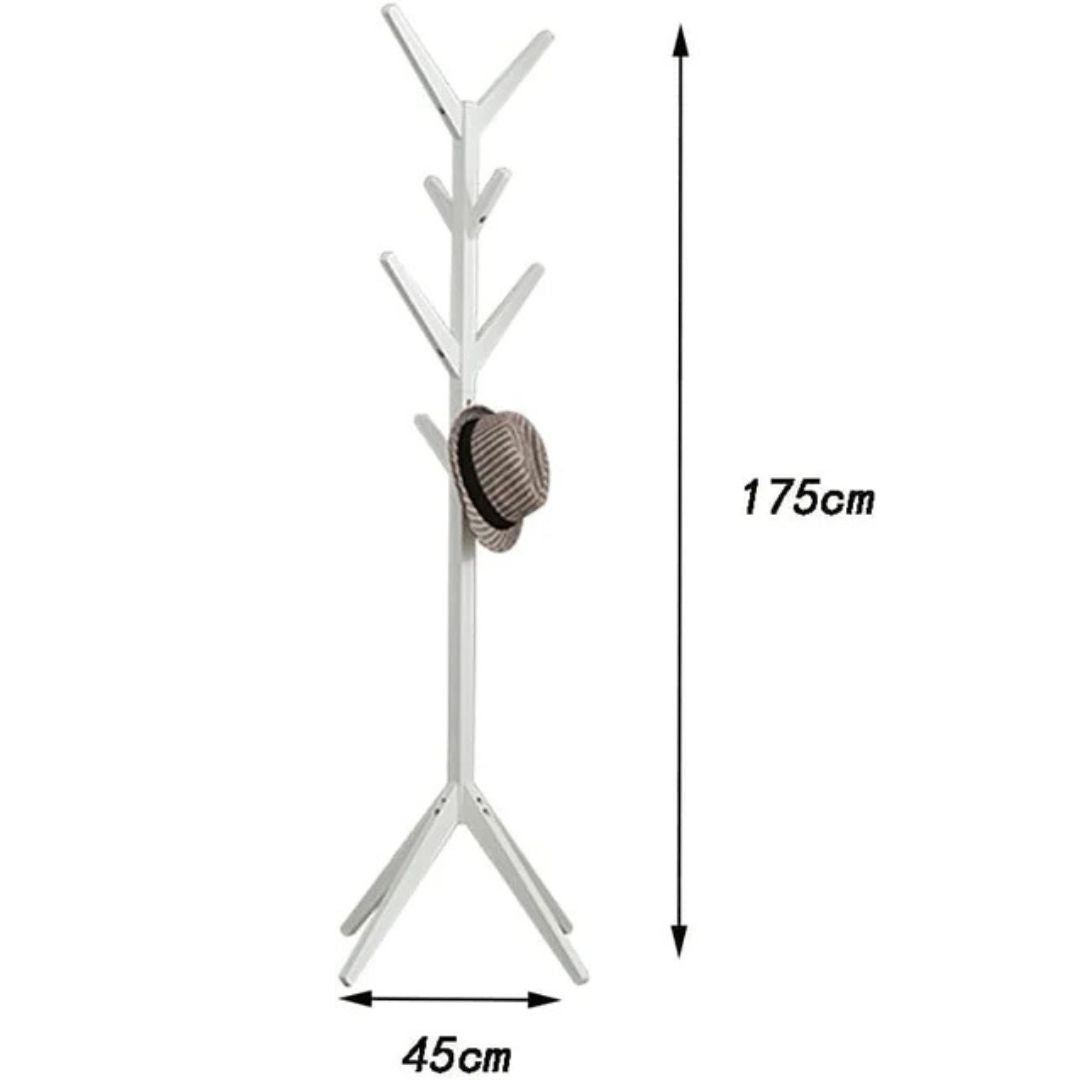 Perchero de Bambu De Pie Blanco