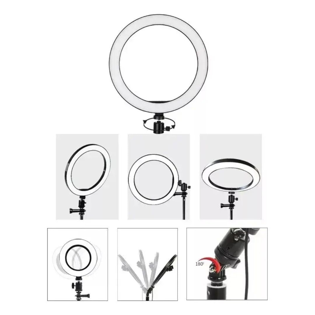 Aro De Luz Led Profesional 45 Cm/18 Pulgadas 3 Colores de Luz