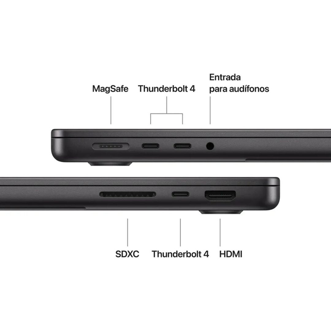 Apple 2025 MacBook Pro 14pulg Chip M5 de Apple, CPU y GPU 10 núcleos, 16GB Memoria unificada, 512 GB®