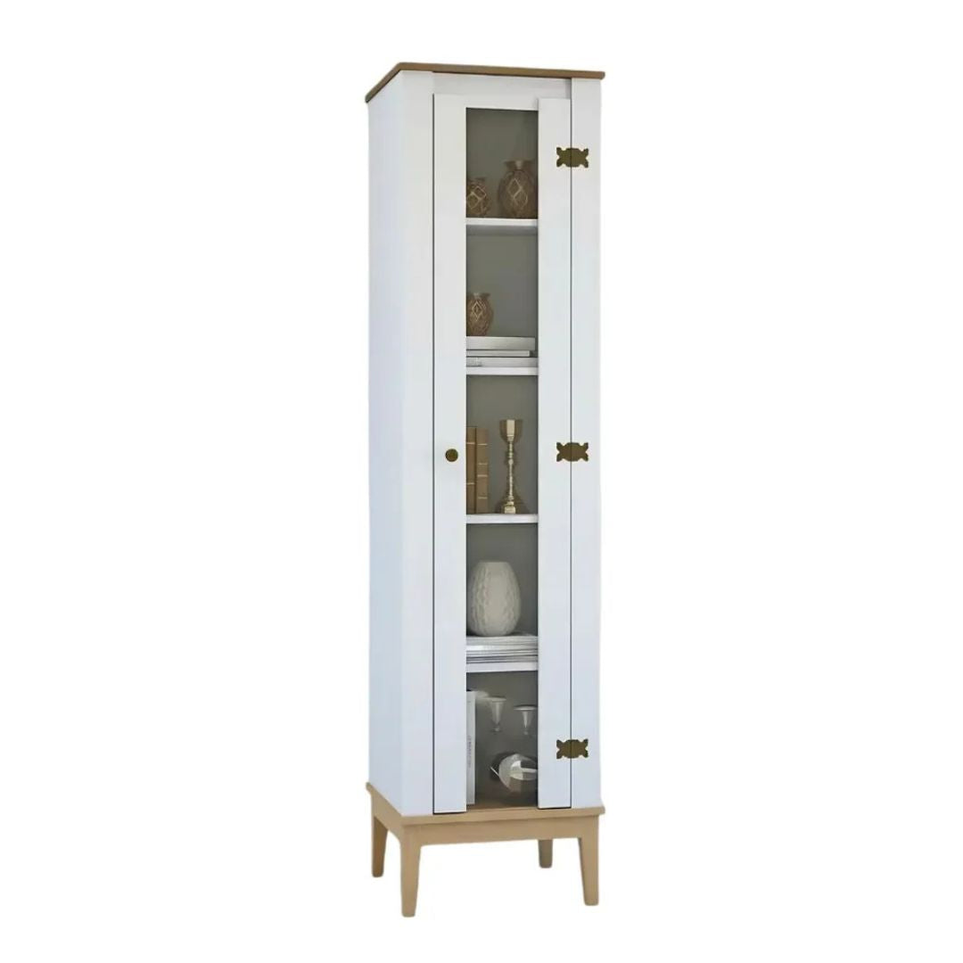 Armario Cristalero Living 1 Puerta Estilo Colonial Premium®