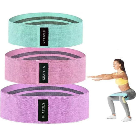 Set De 3 Mini Bandas Elásticas Fitness De Tela