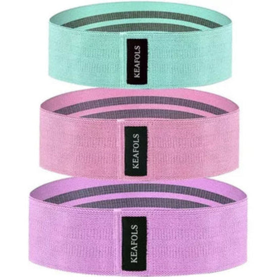 Set De 3 Mini Bandas Elásticas Fitness De Tela