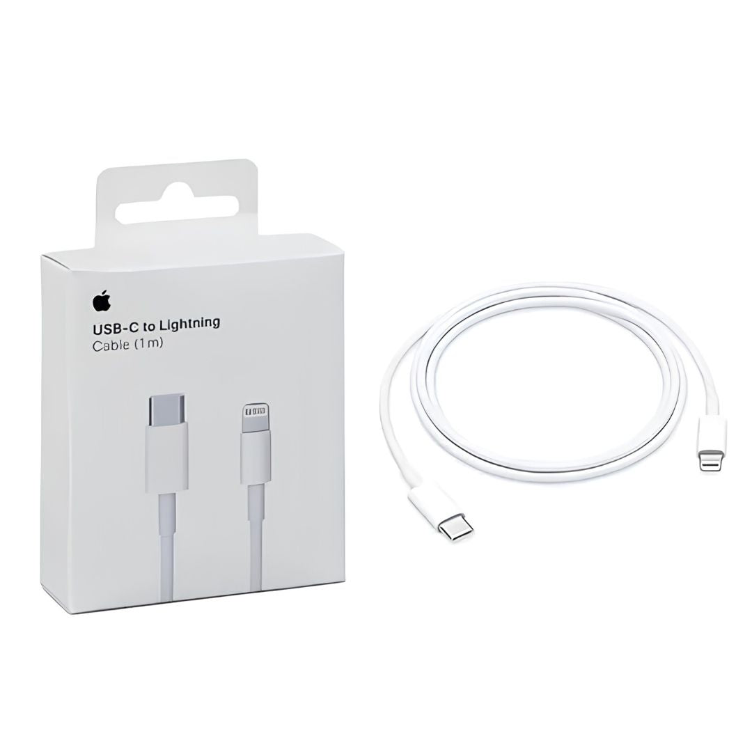 Cable Usb-c 2.0 Apple Blanco Con Entrada Usb Tipo C Salida Lightning 1 Metro