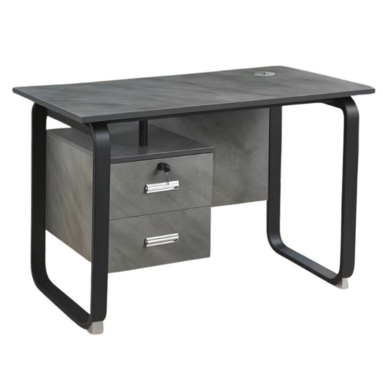 Escritorio Mdf Y Metal 2 Cajones Gris®