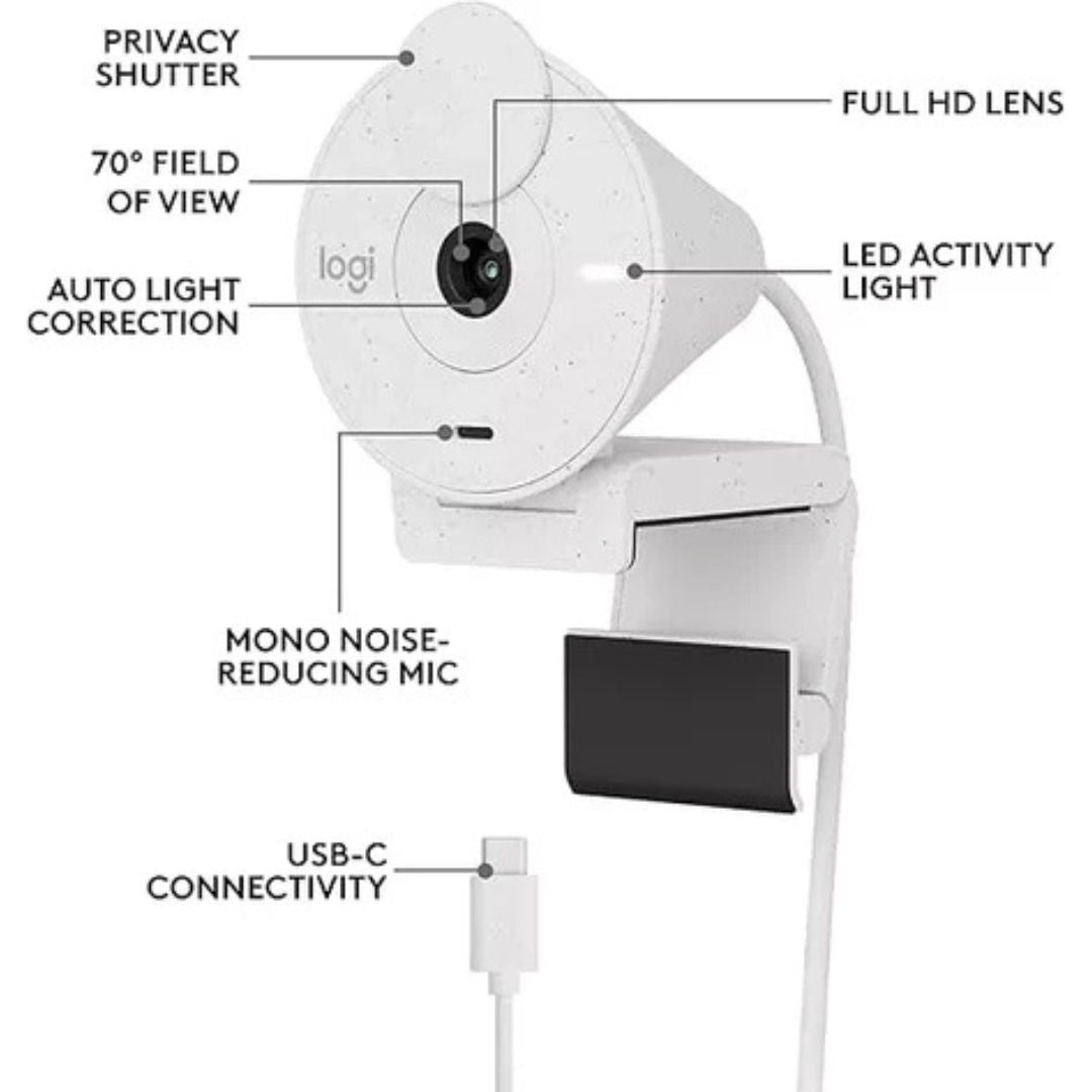 Webcam Logitech Brio 300 Blanco