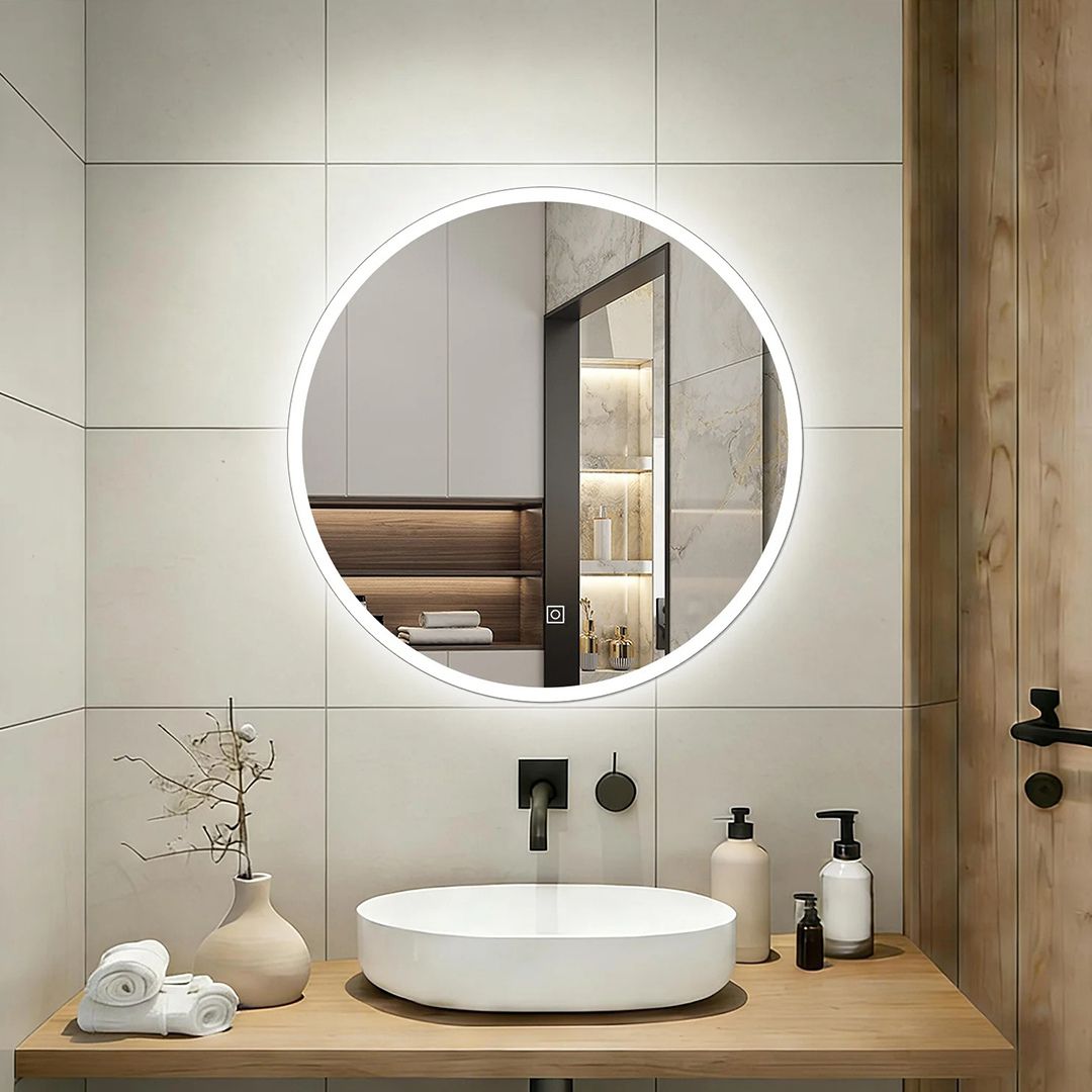 Espejo Led Inteligente Ovalado 60cm Tactil Moderno 3 Modos®