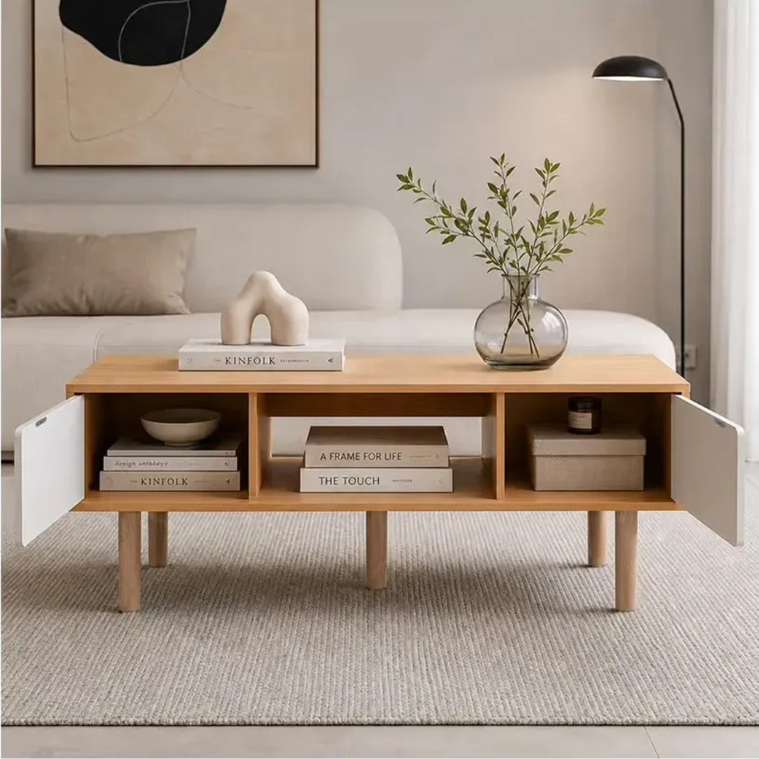 Mesa Ratona/ Mesa de Centro Moderna con Cajones y Estante®
