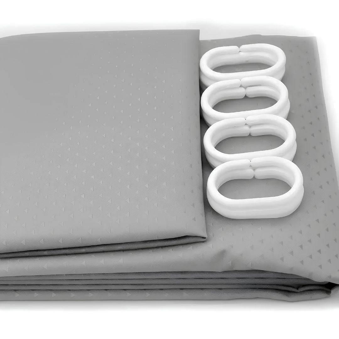 Cortina De Baño Impermeable Poliester 180x180 Gris Calidad®