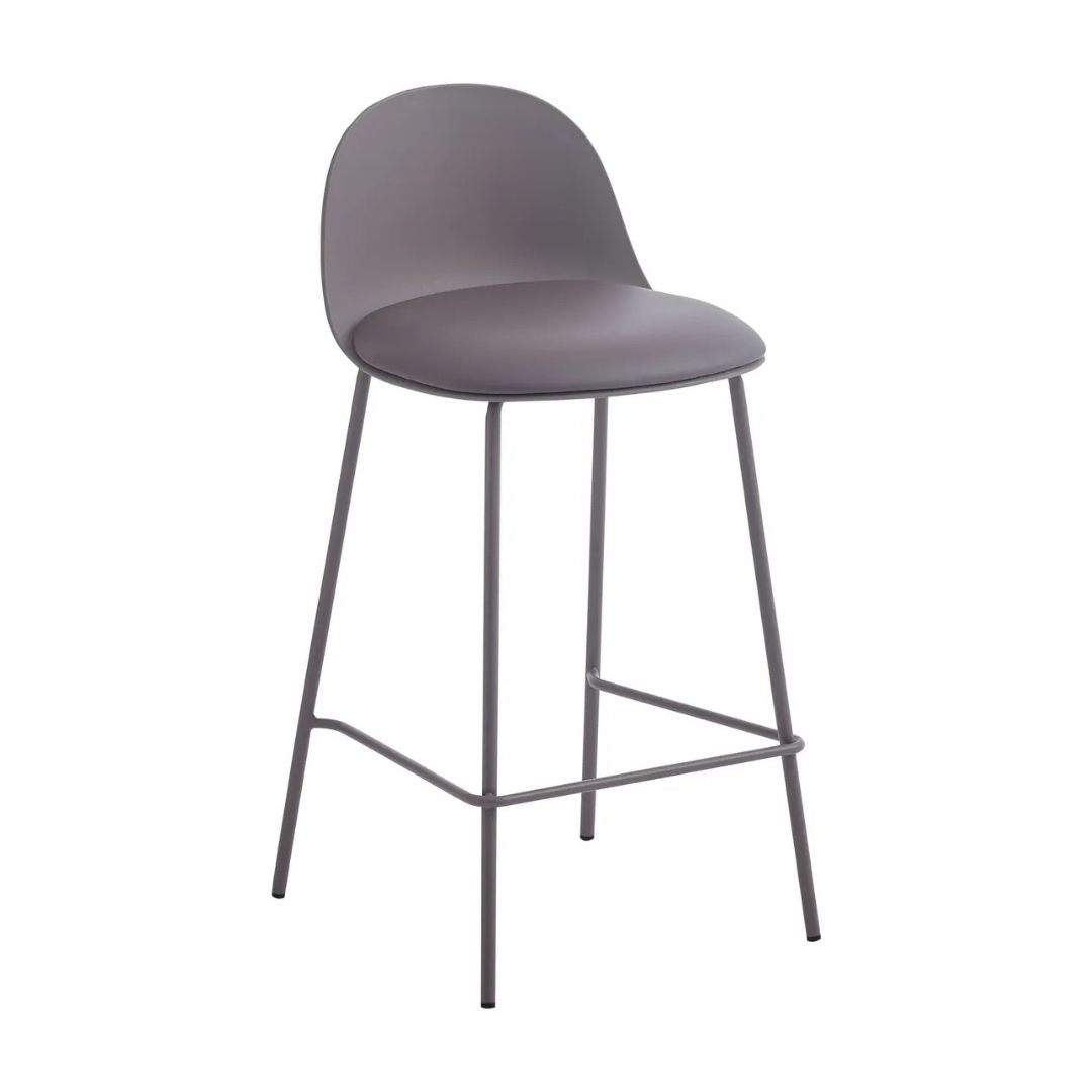 Taburete Acolchado Polipropileno/hierro Grafito Mate Premium®