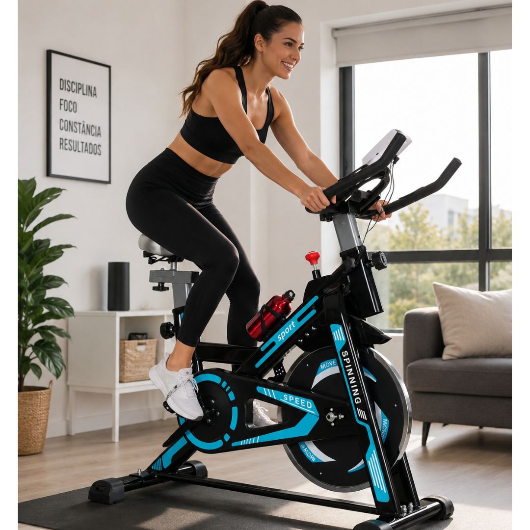 Bicicleta Fija Ergométrica Fitness Spinning Profesional hasta 120kg®