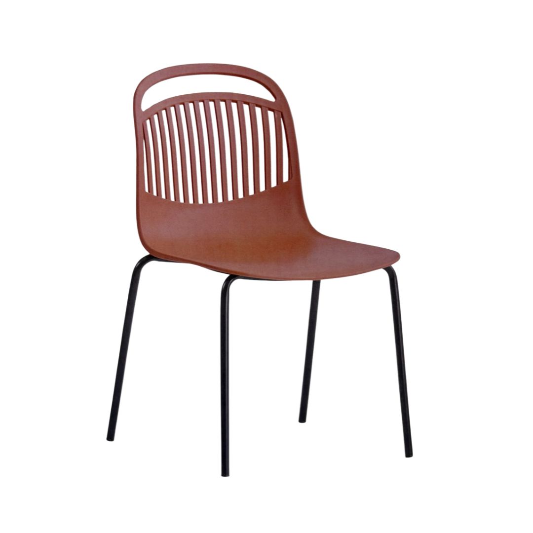 Silla De Comedor Minimalista Polipropileno/hierro Terracota®