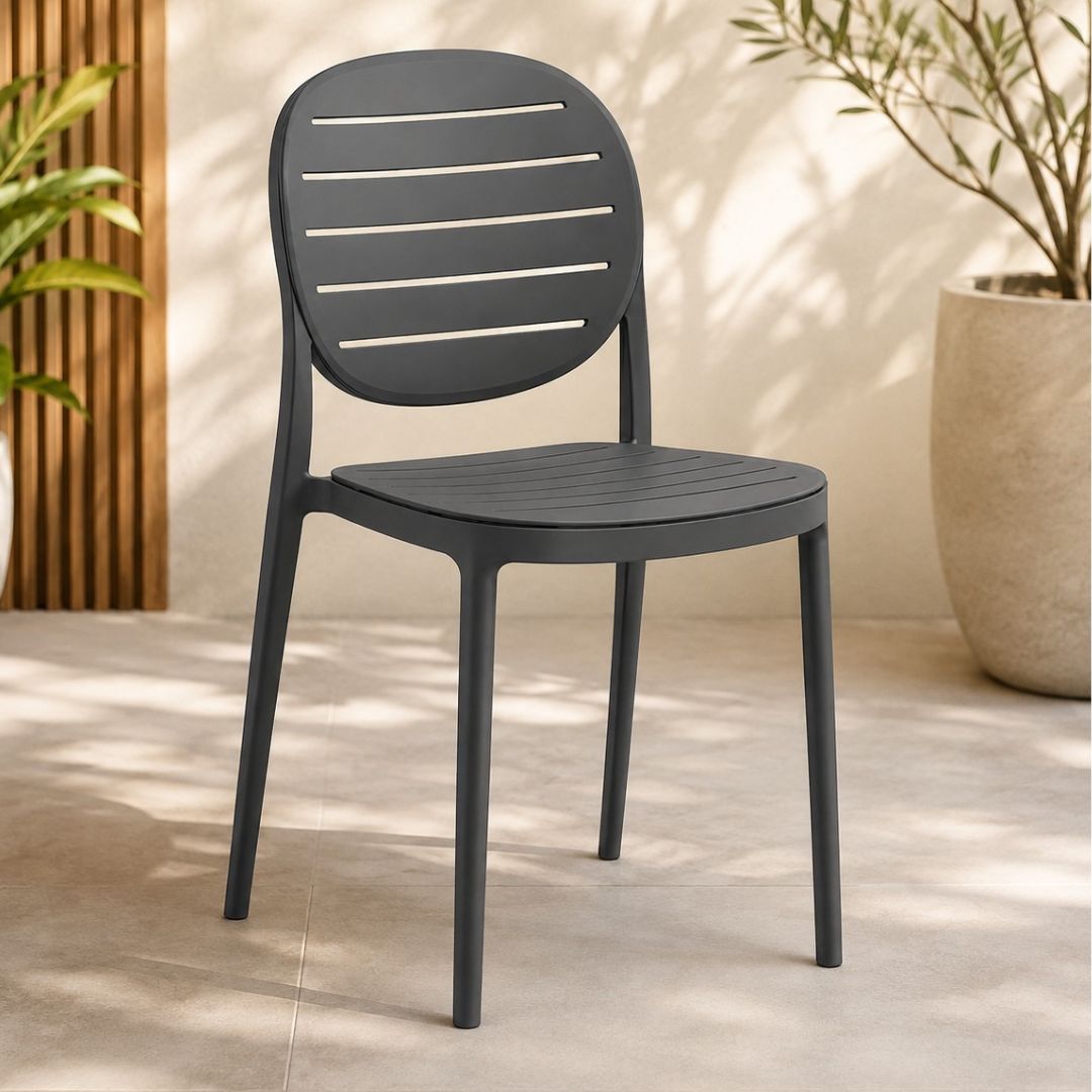 Silla De Comedor Moderna Polipropileno Gris Mate Resistente®