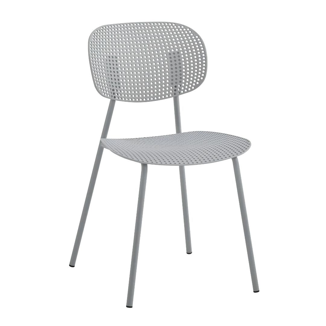 Silla De Comedor Gris Mate Metal/polipropileno Premium®