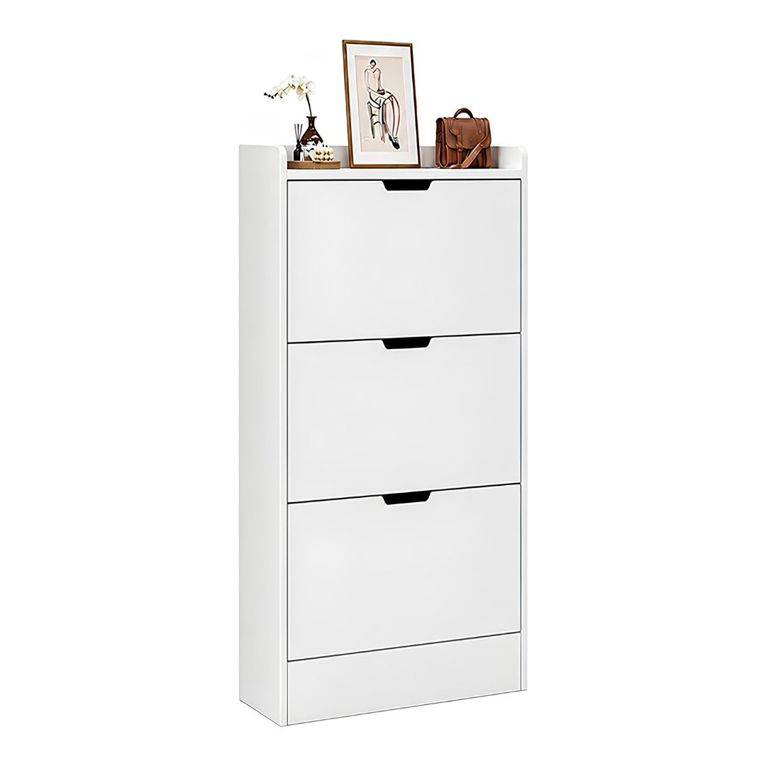 Zapatera Mdf 3 Niveles Con Estante Blanco Hasta 12 Pares®