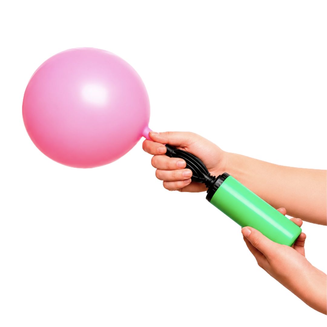 Inflador De Globos Manual Cotillón Fiestas Practico Verde®