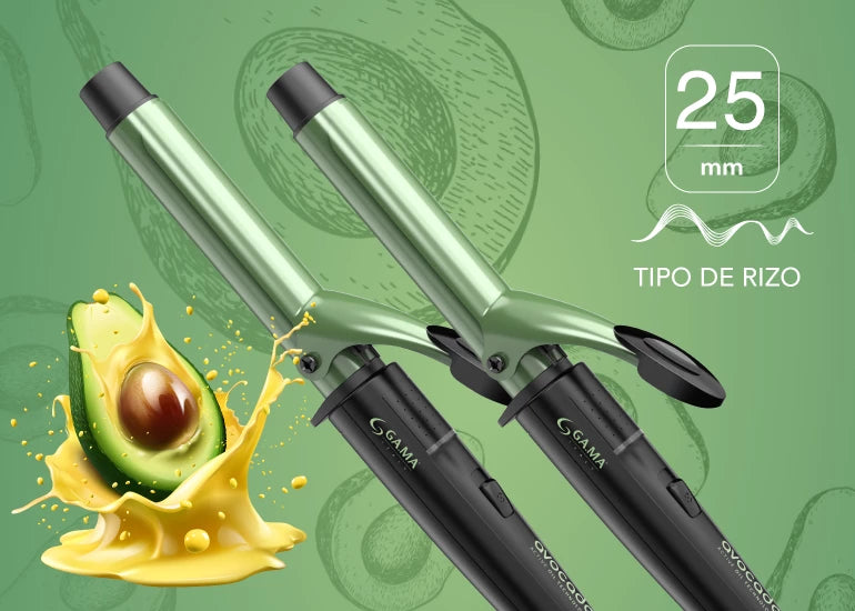Rizador Tenaza GAMA Italy Avocado 25 Mm Essential Oils®