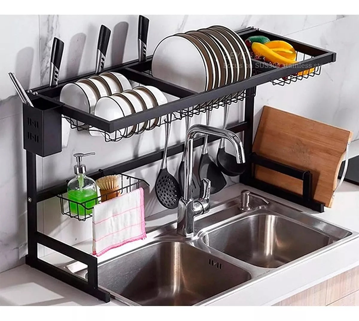 Escurridor De Platos Vasos Acero Inoxidable Premium 55cm Ind