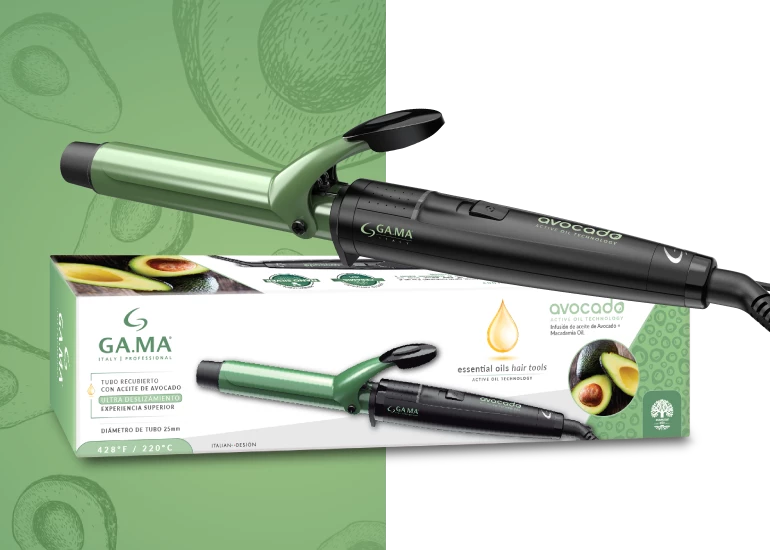 Rizador Tenaza GAMA Italy Avocado 25 Mm Essential Oils®