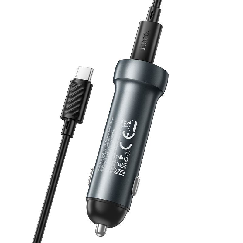 Cargador Para Auto Z54b Dos Puertos Tipo C De 60 W+cable®