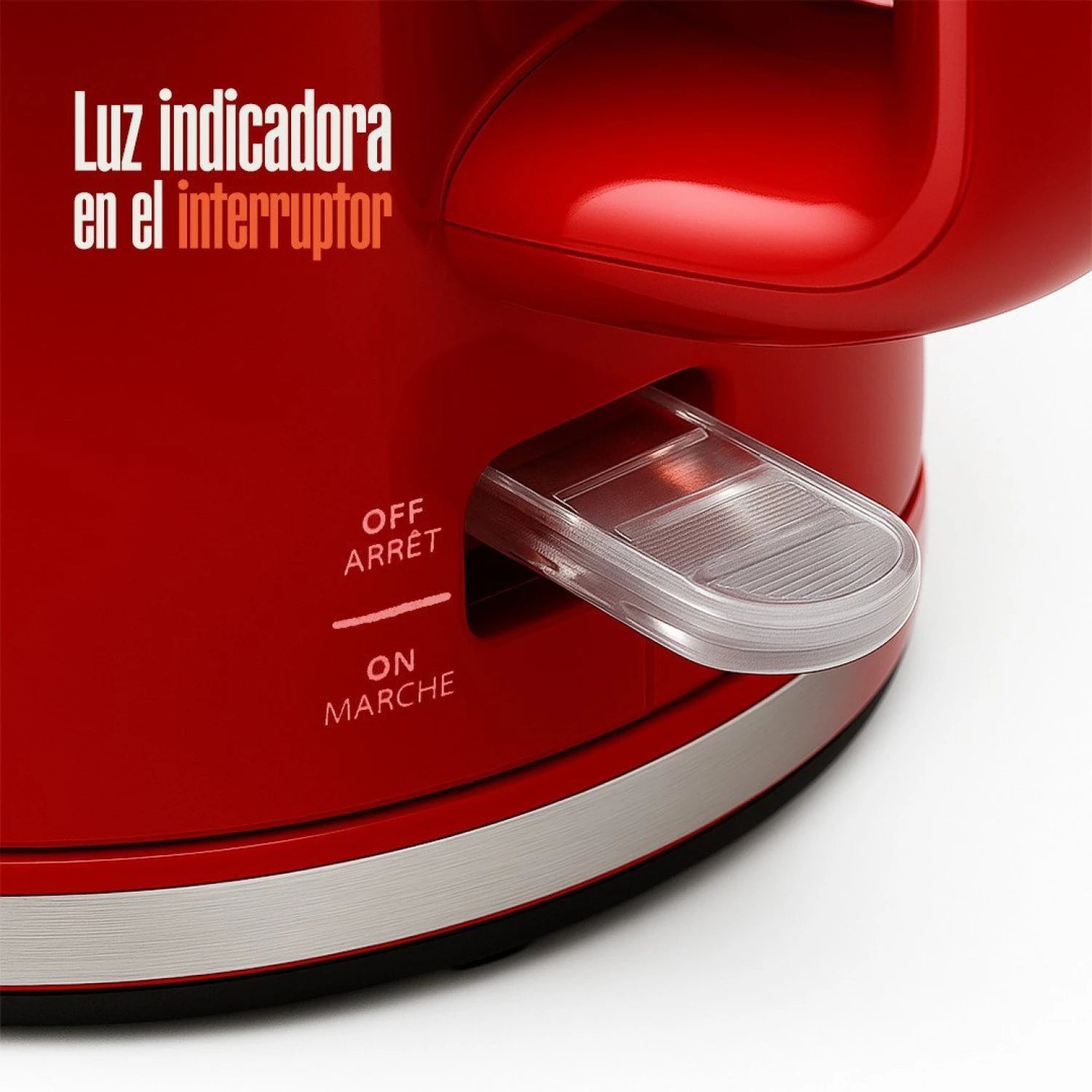 Jarra Eléctrica Marvo Hogar Roja Para Cocina Premium hwh-072®