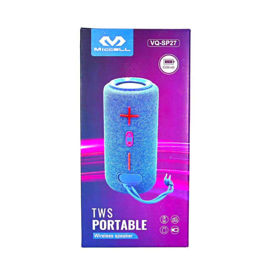 Parlante Portatil Bt Miccell Vq-sp27 Rgb Con Radio Negro®
