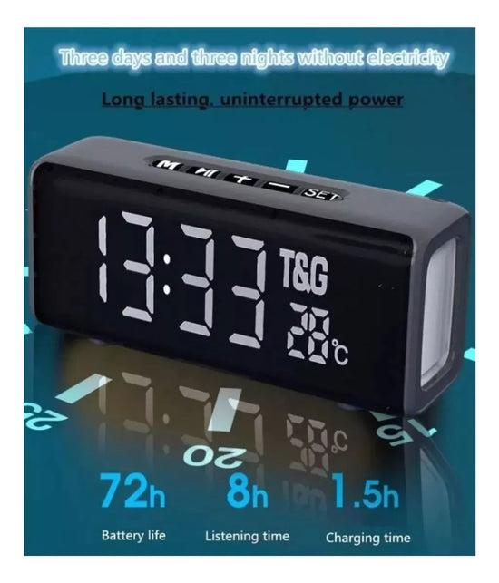 Parlante Tyg Reloj Digital Despertador Tg-174®